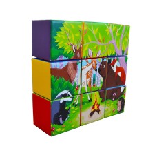 Set 9 Cuburi Gigant Puzzle [Animale în padure]
